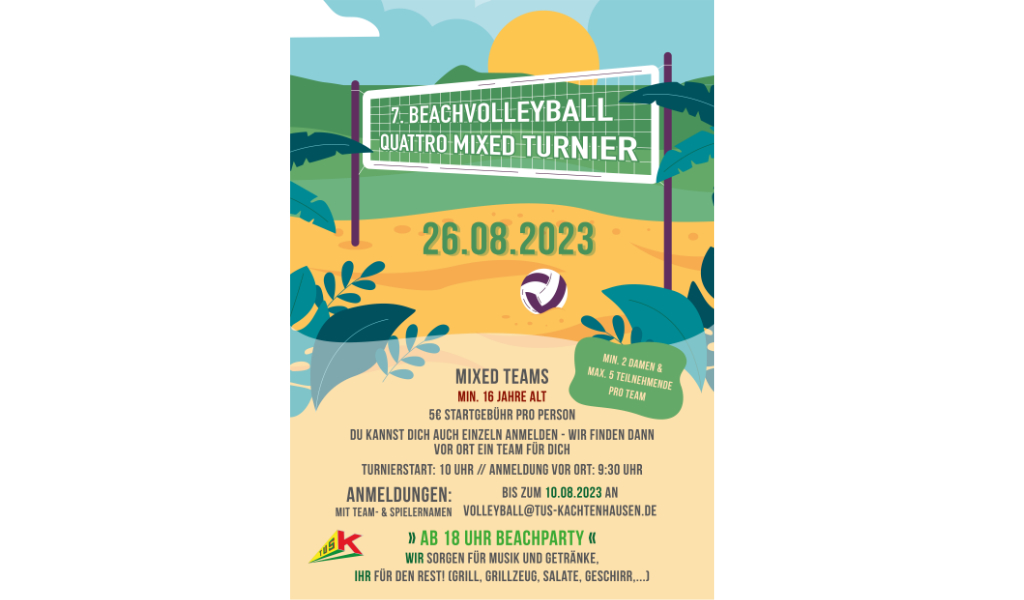 Beachvolleyball Quattro Mixed Turnier