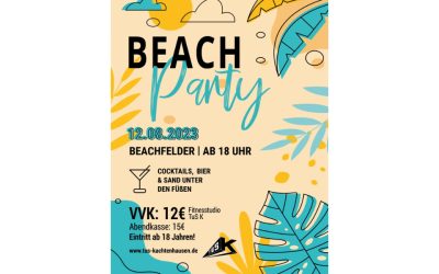 Beach-Party am 12. August